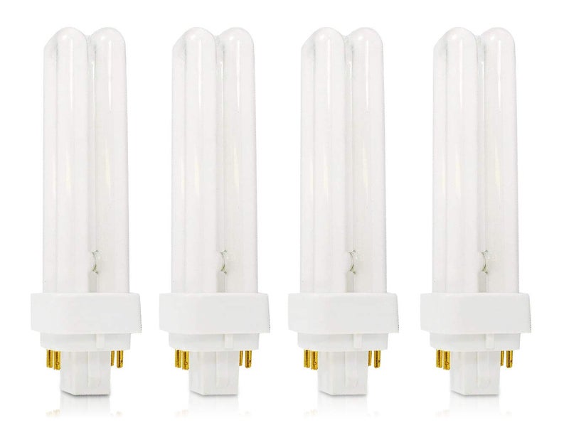 Circle (4 Pack CFL Bulbs Direct Generic Replacement for Panasonic FDS18E35/4 18W 3500K Double Tube, 4 Pin G24q-2 Base, Compact Fluorescent Light Bulbs - Image 1